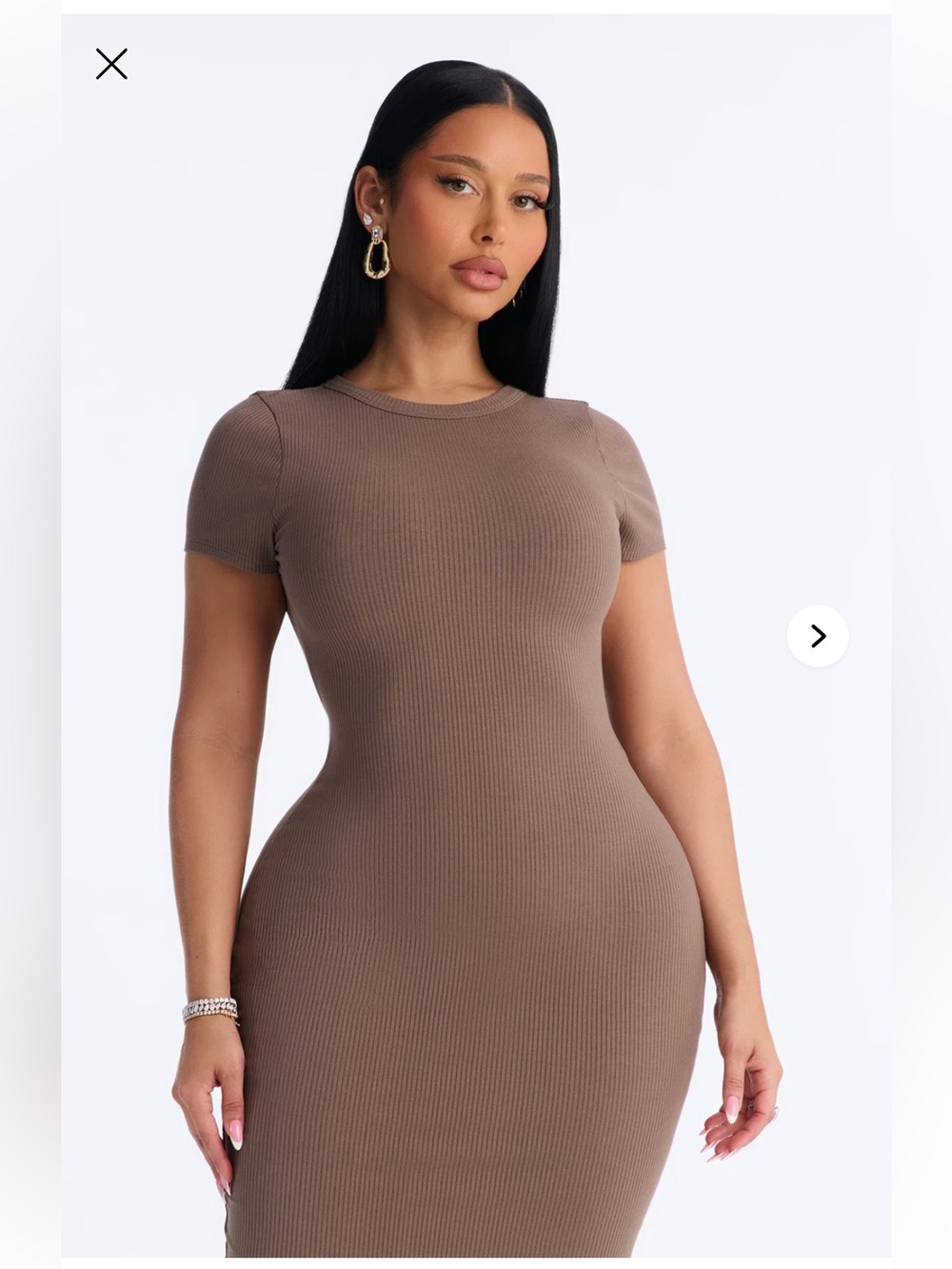 Fashion Nova Sasha Snatched Midi Dress